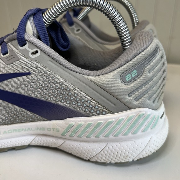 Brooks‎ Adrenaline GTS 22 Shoes Womens Size 7.5 Grey Purple Running Sneaker Read - Picture 5 of 11